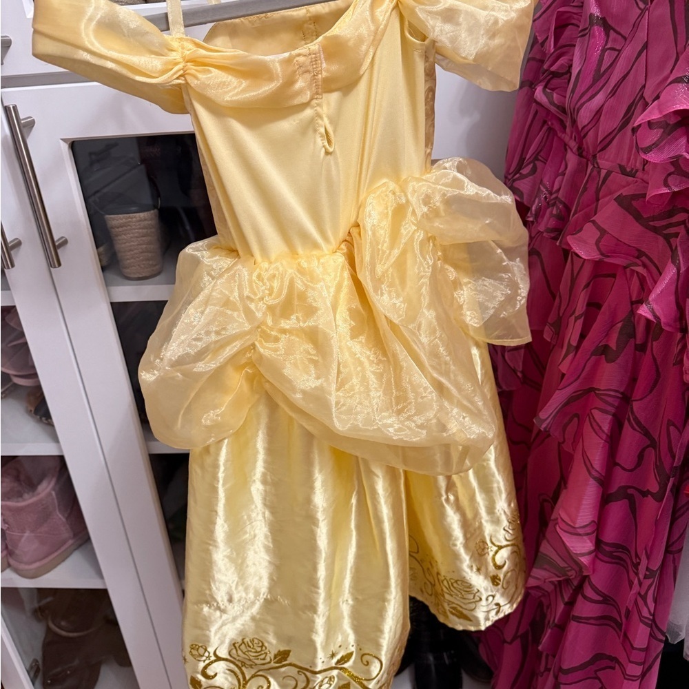 Disney Yellow Princess Belle Dress with Red Rose - Picture 3 of 4